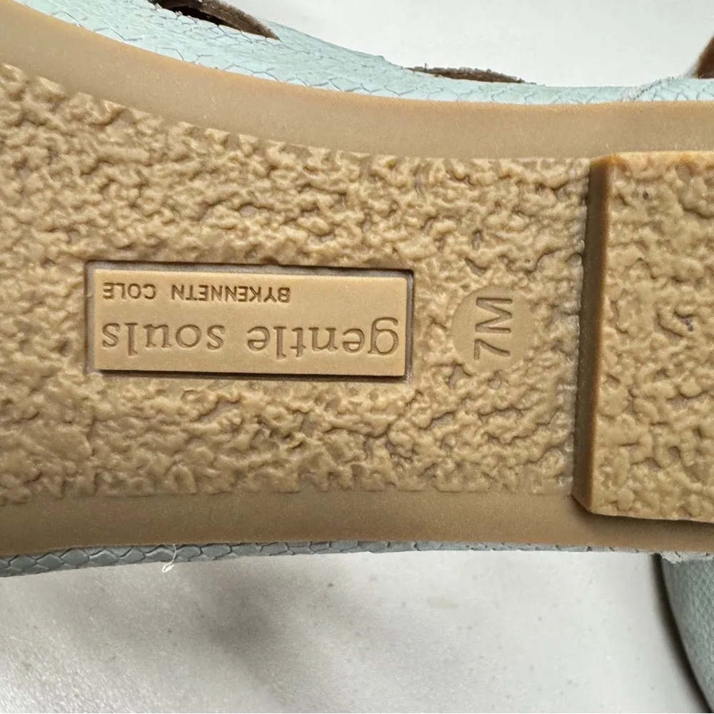 Gentle Soul Mint Green Leather Lace Up Gladiator Sandals Womens 7 Beachy Summer - Image 12