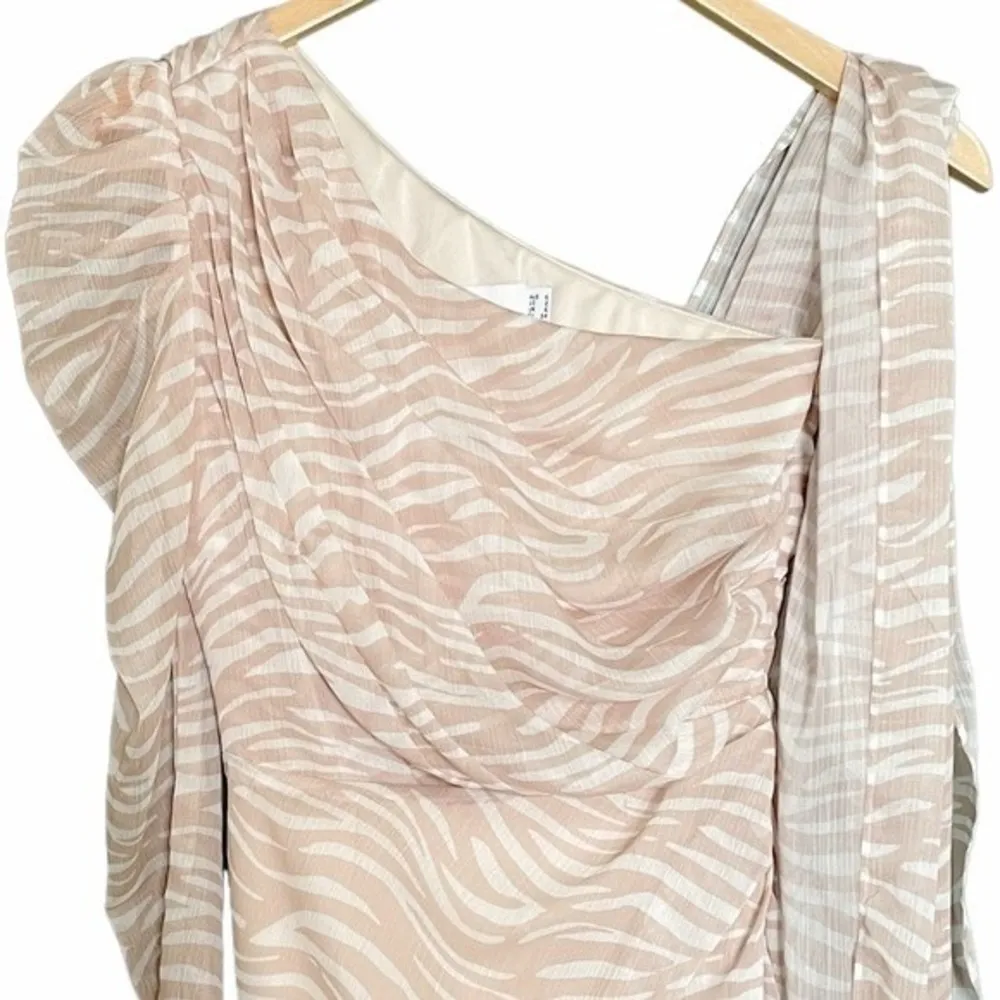 Misha Collection  Jaylene One Shoulder Animal Print Cocktail Dress Women’s Size 2 - Image 14