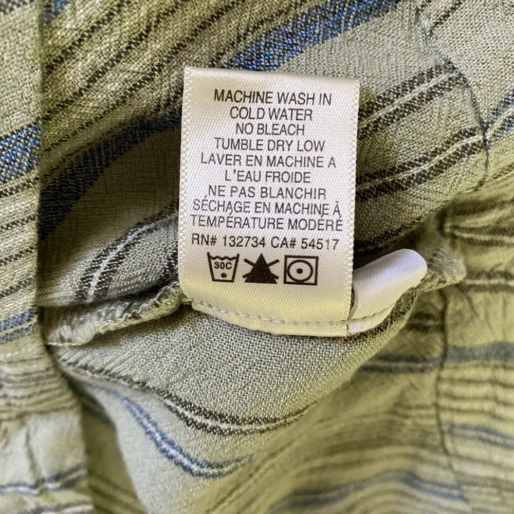 Cloth & Stone Linen Blend Striped T-Shirt Dress Size Small Lagenlook Minimal - Image 7