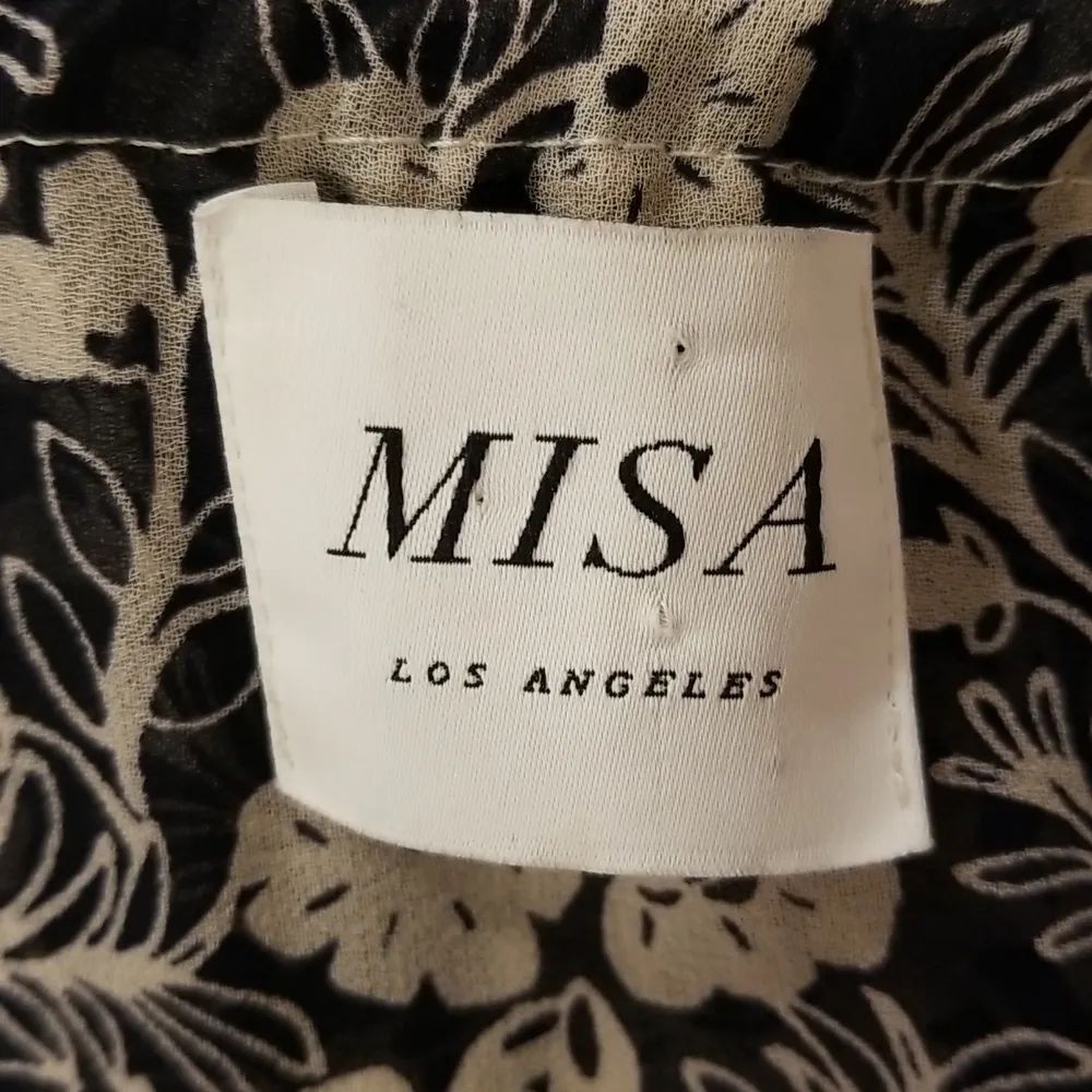 💕MISA LOS ANGELES💕 Lively Halter Off The Shoulder Long Sleeve Blouse ~ Floral - Image 10