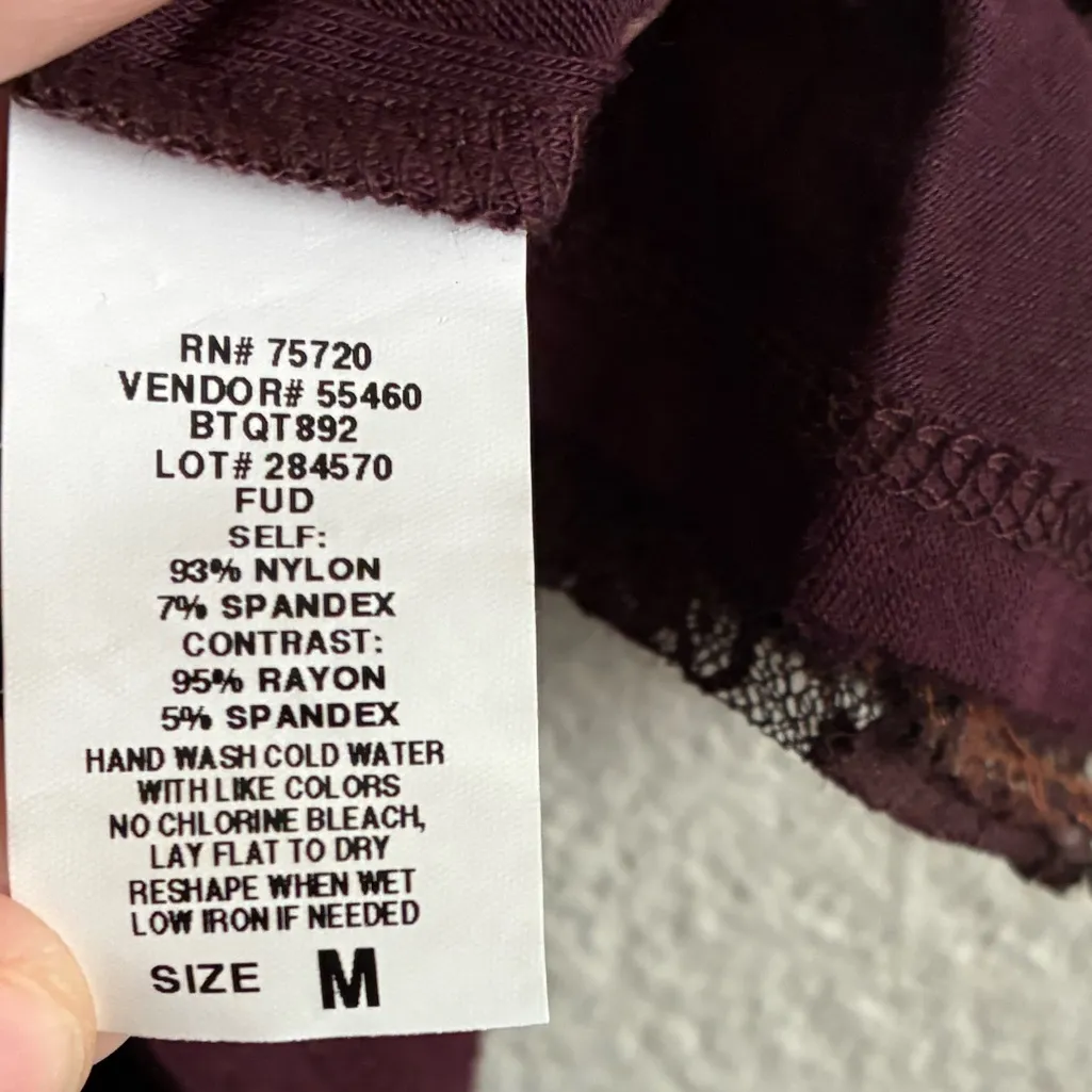 BKE Boutique Brown & Copper Lace/Sequins Tank M - Image 6