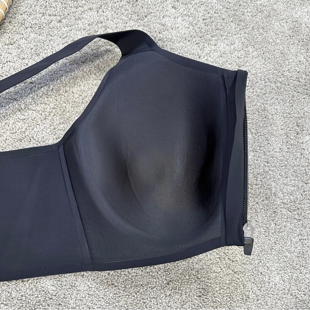 Knix Women’s Catalyst Front Zip Sports Bra Cross Back High Impact Black Size 7+ - Image 14