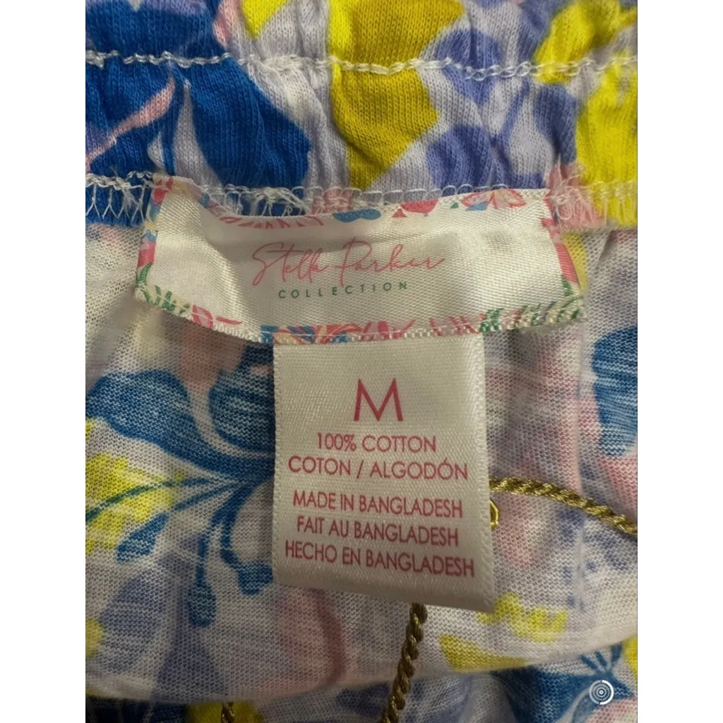 Women's Stella Parker M Blue Yellow Pink Floral Off - Image 3