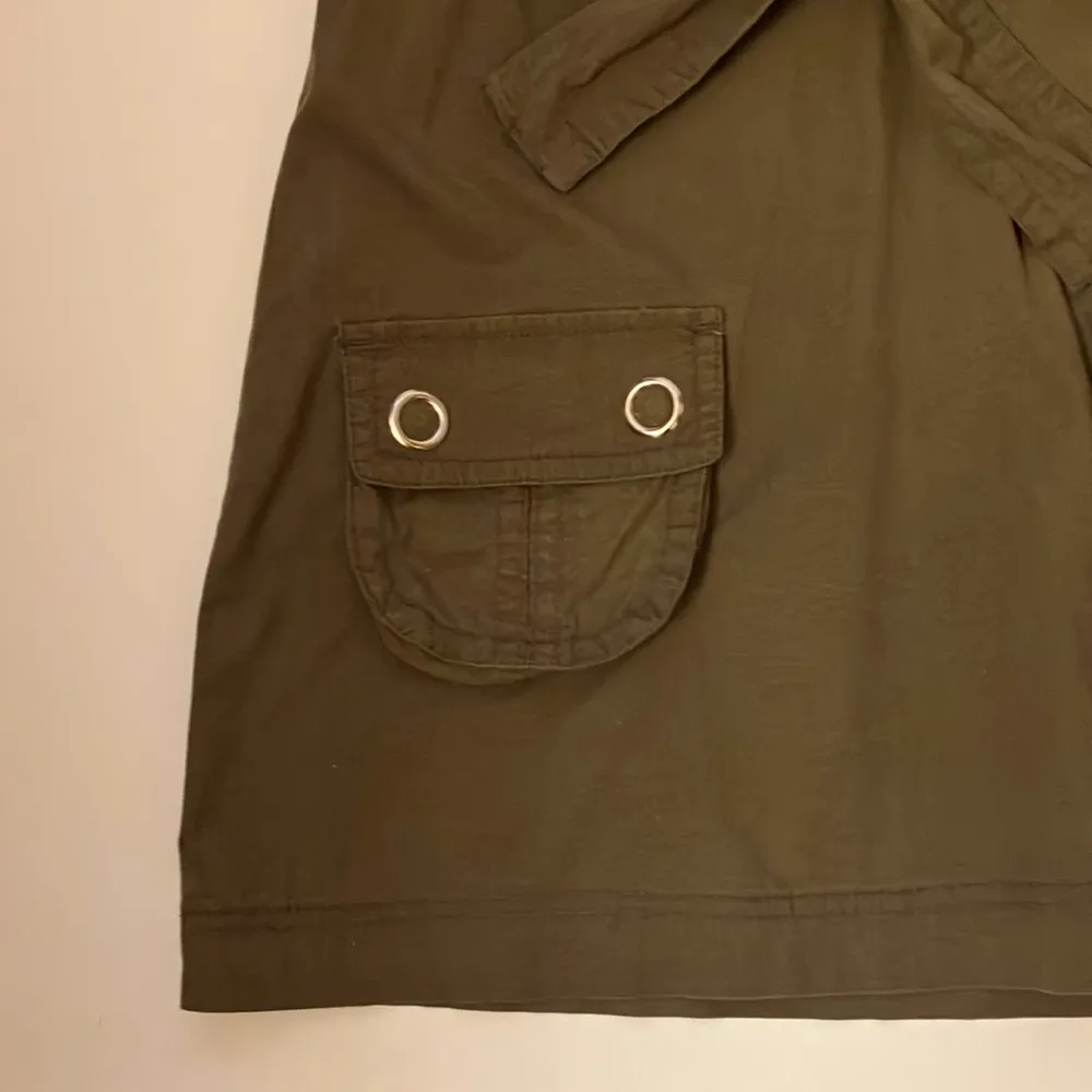 Olive green cargo style halter top size small - Image 2