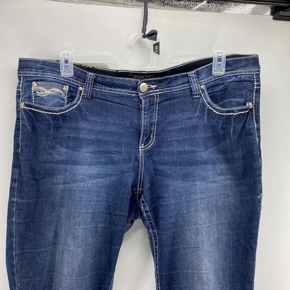 ZCOJEANS contrasting stitching embellished pockets midrise western everyday - Image 3