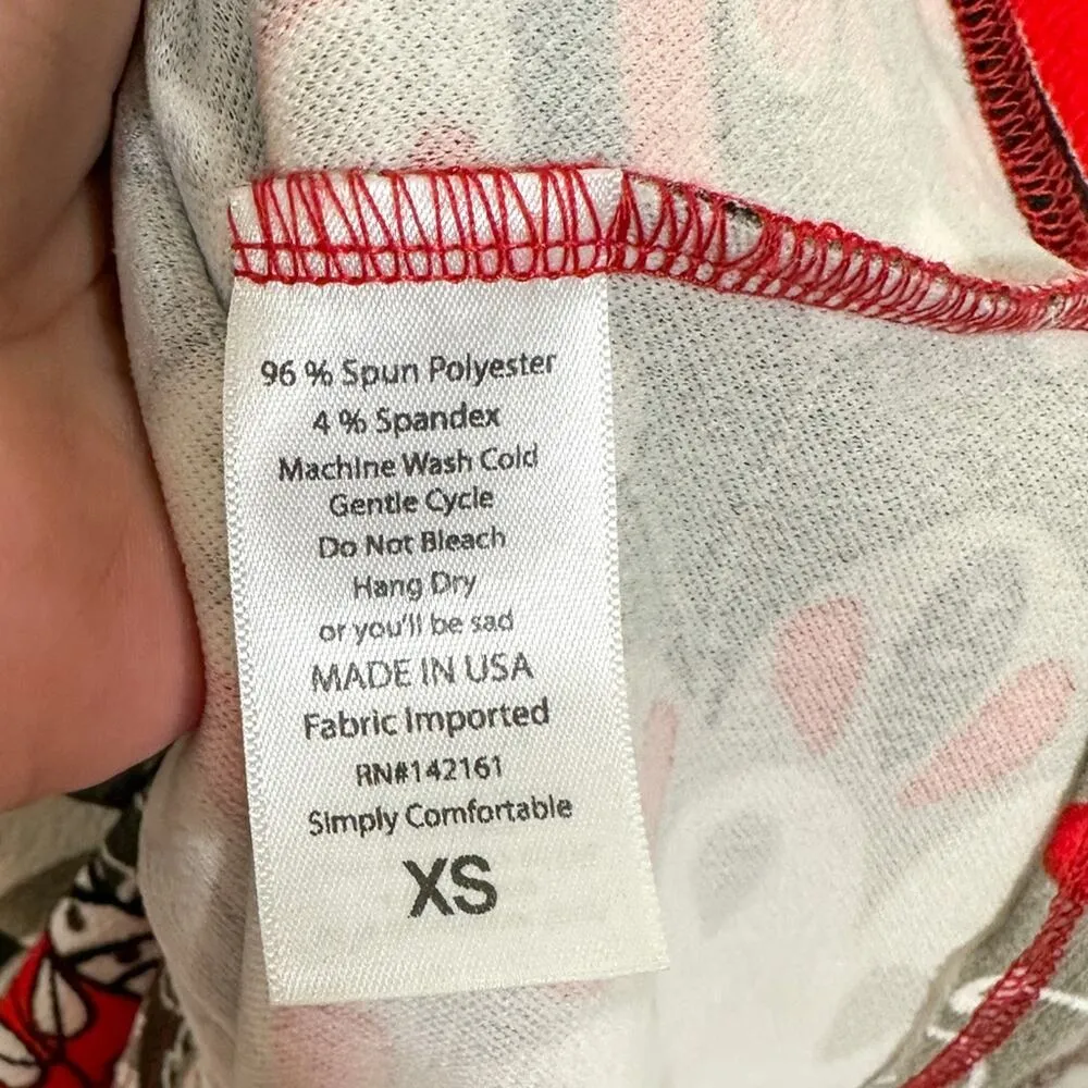 LulaRoe Amelia Black, Gray, Red, and White Fit and Flare Dress, EUC, Size XS - Image 11