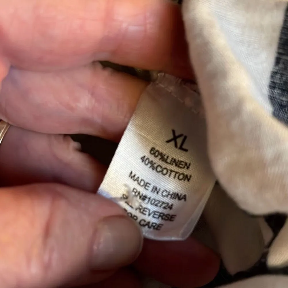 Hester & Orchard size XL LINEN COTTON blend top Blue - Image 8