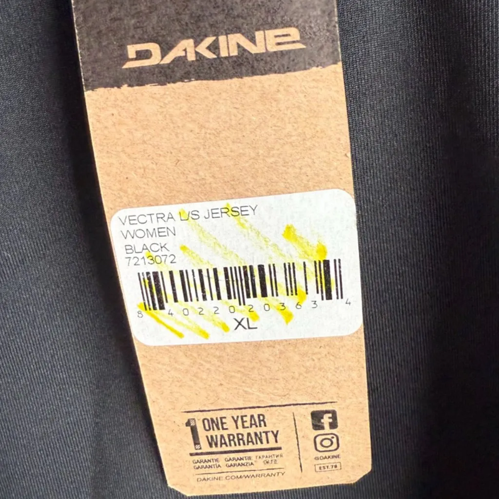 NWT DAKINE Black Vectra Long Sleeve Jersey - Image 6