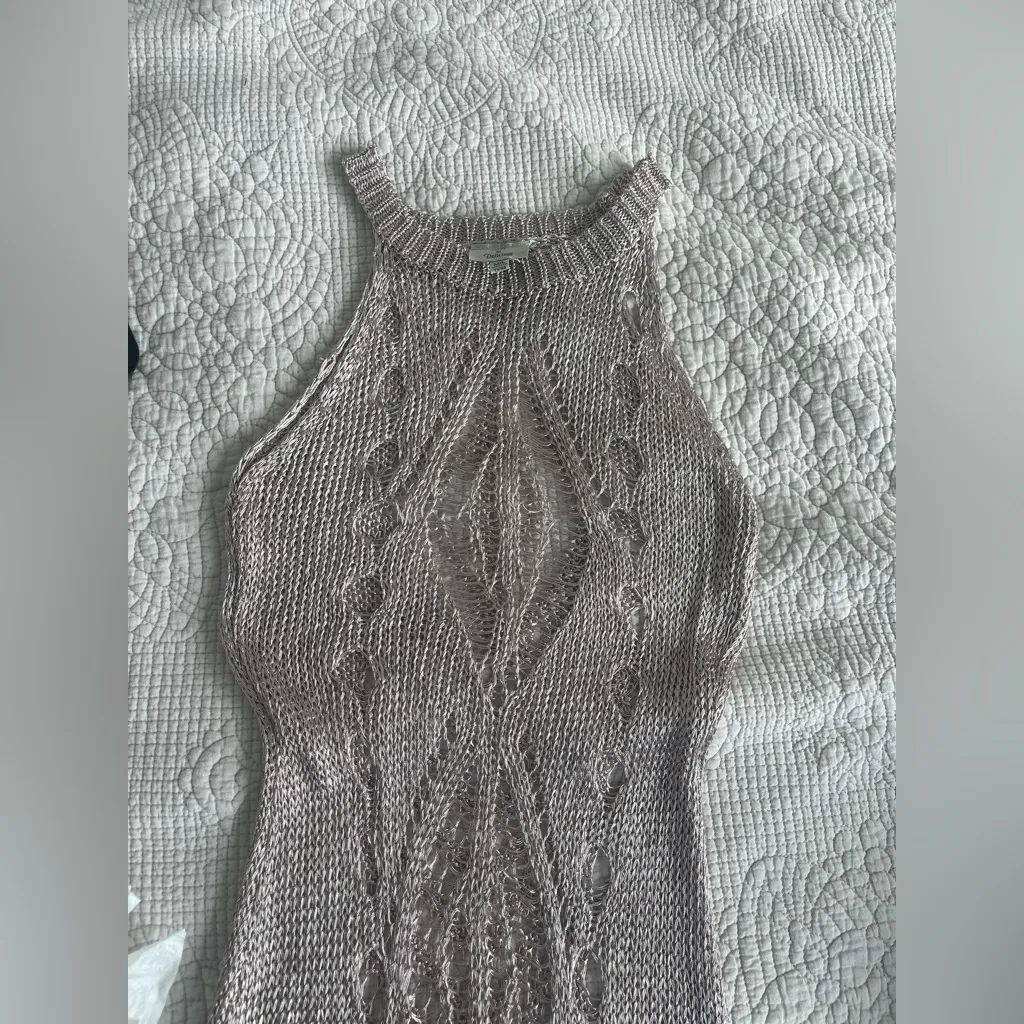 HOT & DELICIOUS BEACH COVERUP METALLIC MAXI DRESS M/L - Image 8