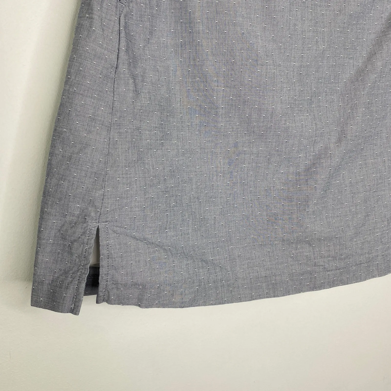 Lady Higgins Casual Skirt Woven Gray Blue Skort Lined Mini Womens Size 8 - Image 3