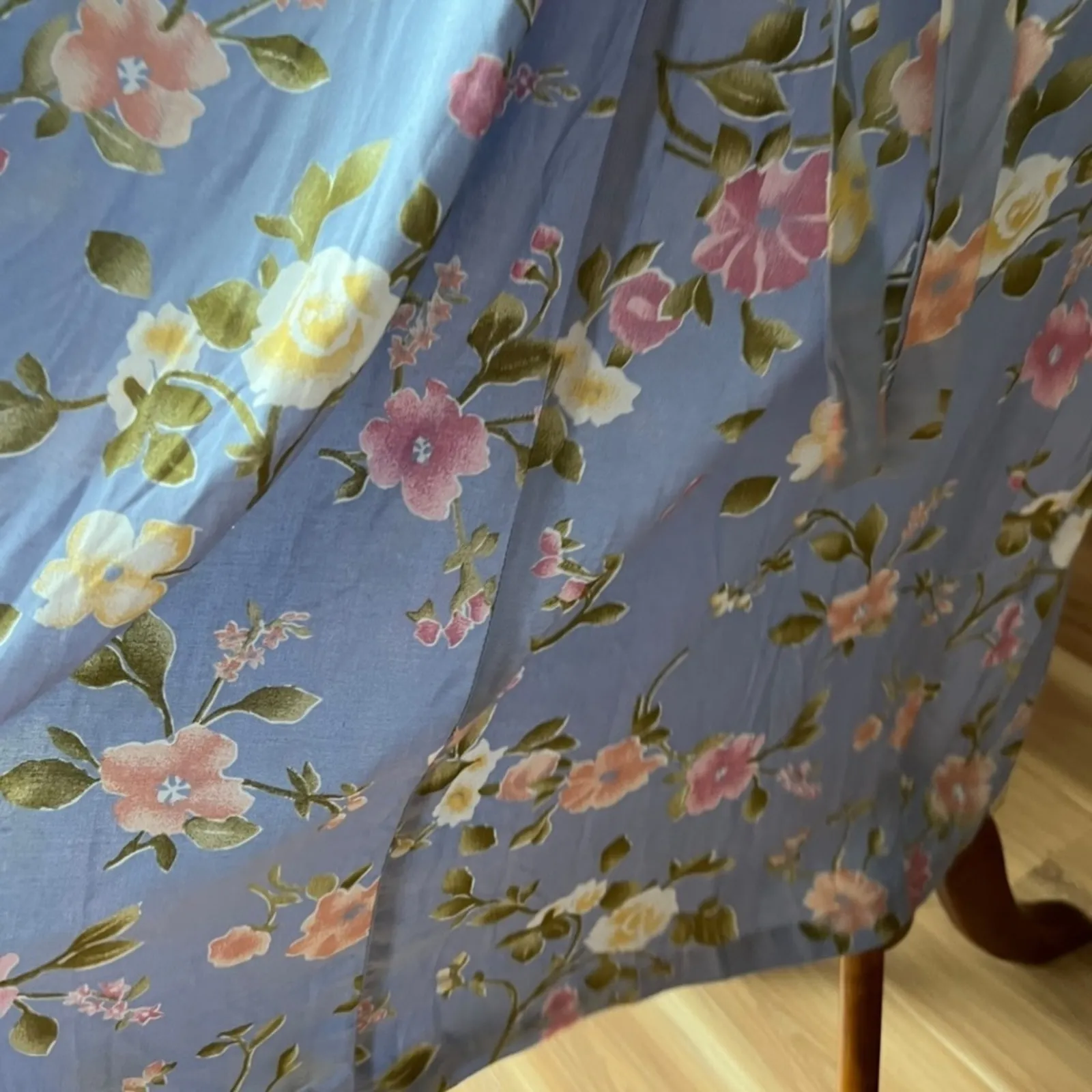 Vintage Small Dress 4 Maxi 90s Y2K Boho Midi Cottage Grunge Floral Tie back Purple - Image 5