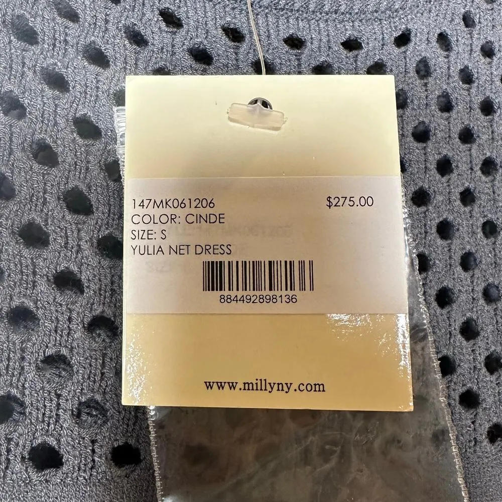 Milly Yulia Net Dress in Gray - Image 8