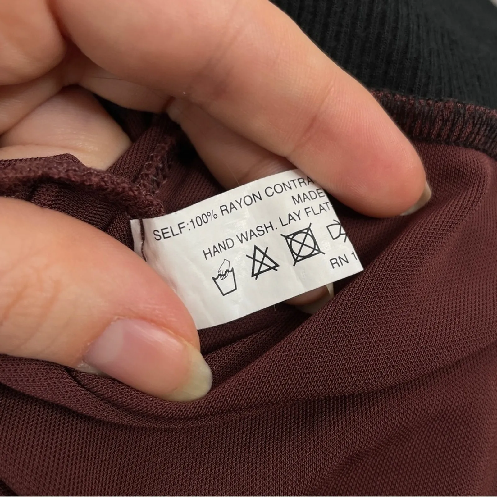 MAGGIE WARD Burgundy Black Tunic Mini Dress Womens Size XS Autumn Downtown Chic - Image 6