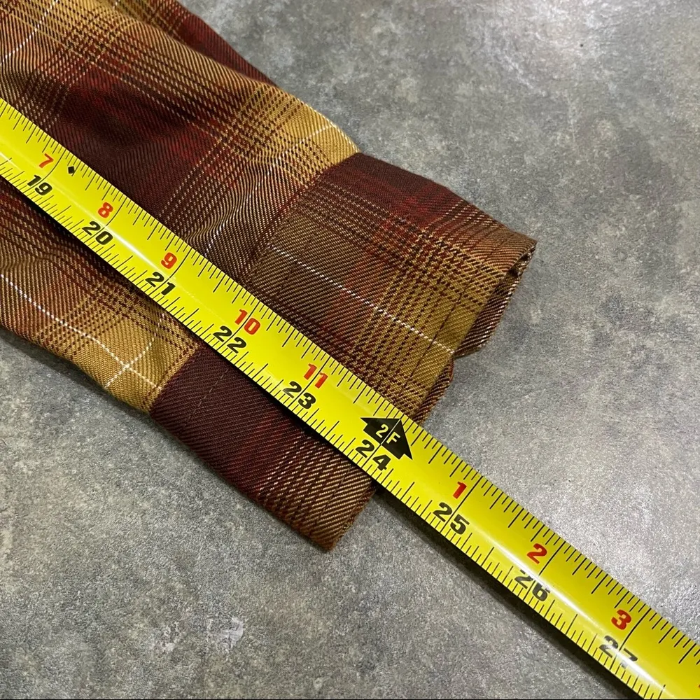 Dixxon Flannel Pearl Snap Goldfield Plaid Long Sleeve Women's Sz M Western Boho Brown Size M - Image 12