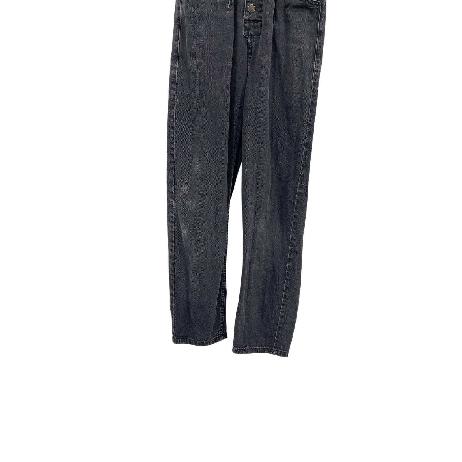 Free People Marci Denim Jumpsuit Iron Washed Black Size XS Utility Coveralls - Image 7