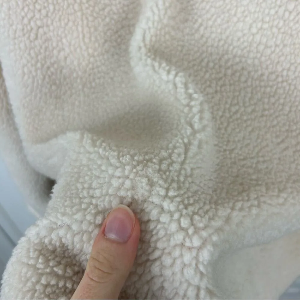 Shein Fuzzy Teddy Sherpa Texture Button Front Jacket Size M - Image 10