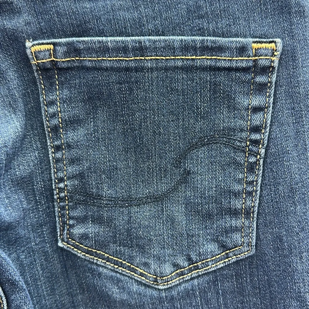 Levis Mid Rise Slim Stretch Denim Medium Wash Blue Jeans Womens 26 x 30 - Image 8