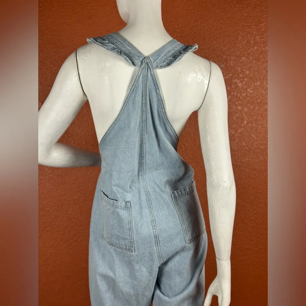 Polagram Light Blue Denim Jumpsuit with Button Front Size Medium. B35 - Image 8