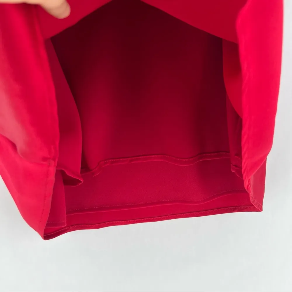 Kate Hill 100% Silk Red Satin Beaded Sequin Embellished Womens Tank Top Sexy Y2K - Image 8