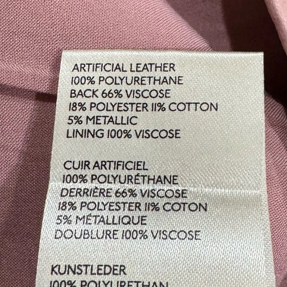 Free People Payton Paperbag Mauve Swoon Pink Faux Leather Mini Skirt Women’s 4 - Image 6