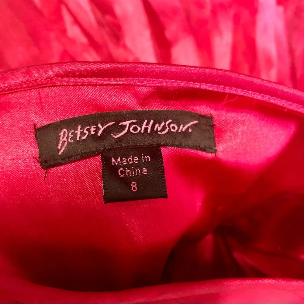 Vintage Y2K  Strapless Tulle Poofy Mini Dress Sweetheart Magenta 8 - Image 11