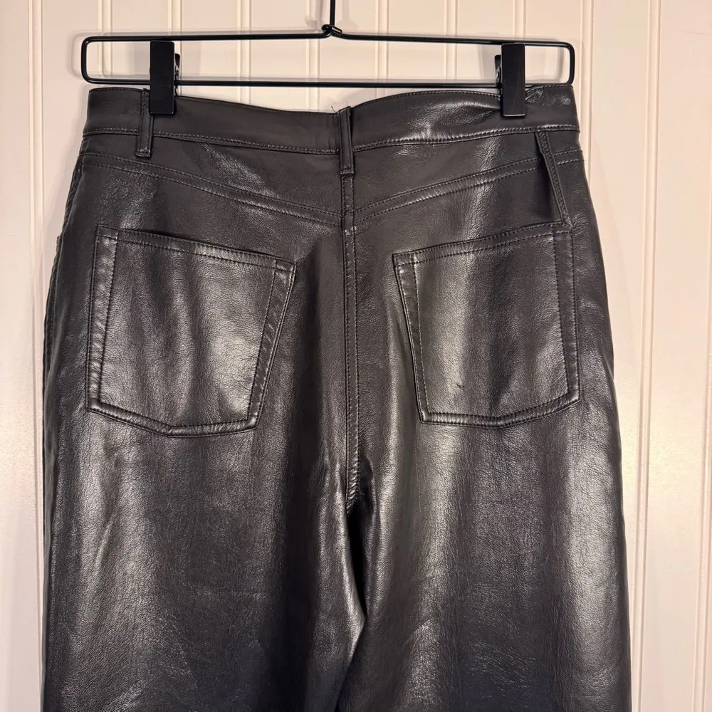 Aritzia Wilfred Melina High Rise Pant Black Leather-like Women’s Size 8 - Image 9