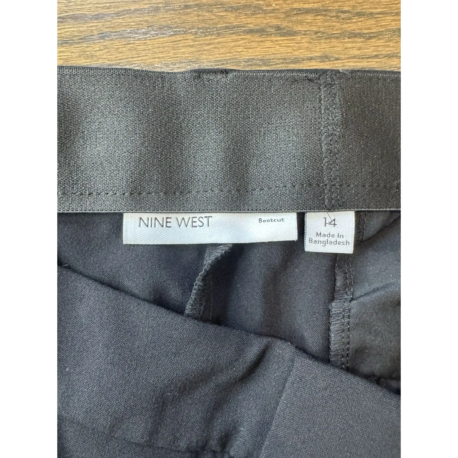 Nine West Dress Pants Barely Bootcut Zip Fly Black Women Size 14 Mid Rise NWT - Image 3