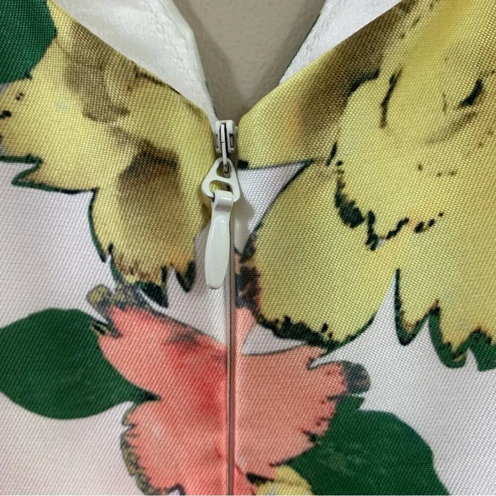 Chi Chi London Brittanie Floral Fit & Flare White/Yellow Sleeveless Midi Dress - Image 7