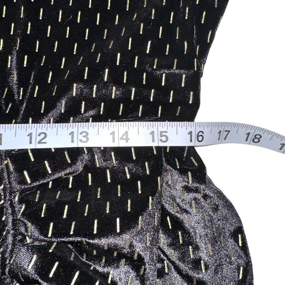 House Of Harlow X Revolve Andrada Black Velvet Long Sleeve Mini Dress XL - Image 8