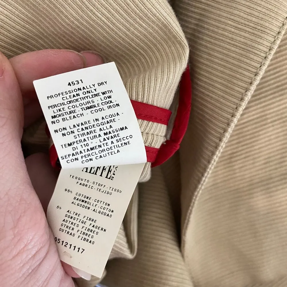 Vintage Moschino Cheapandchic Tan Ribbed Old Money Quiet Luxury Blazer Medium - Image 2