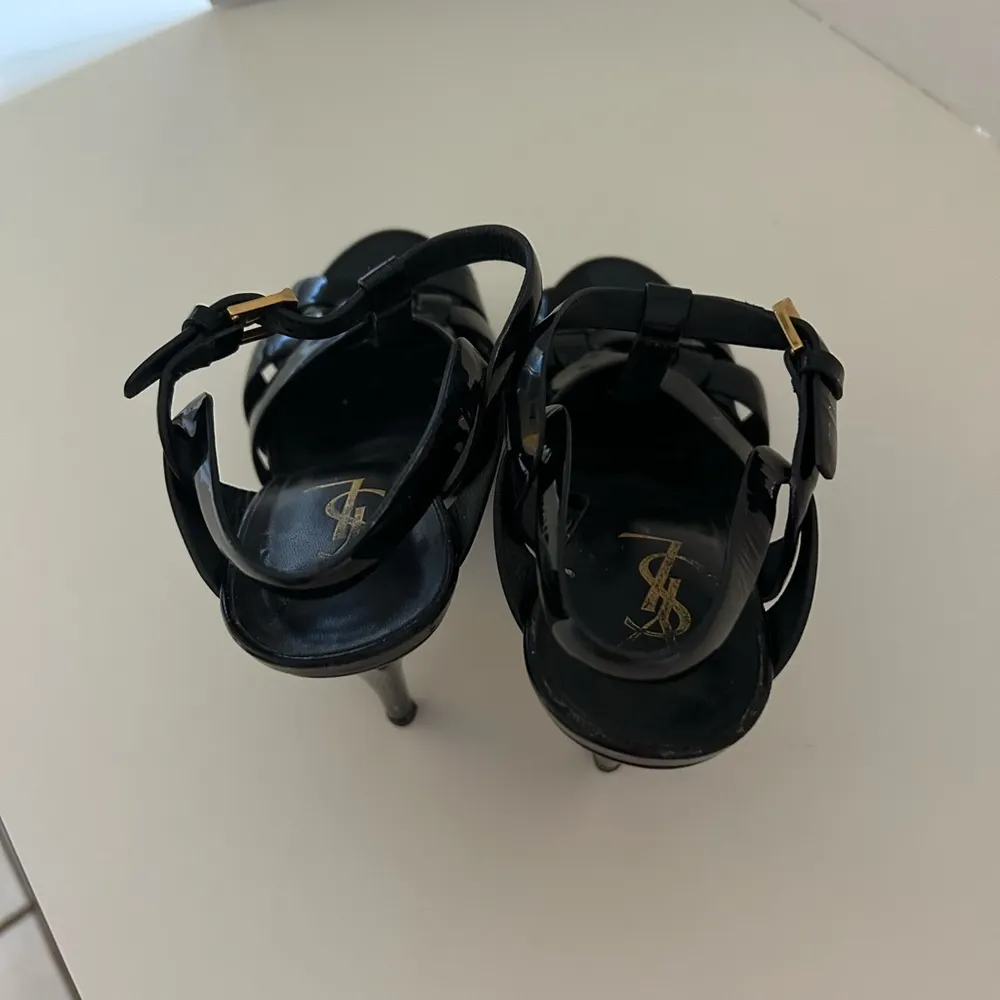 YSL platform heels in black, size 7 - Image 11