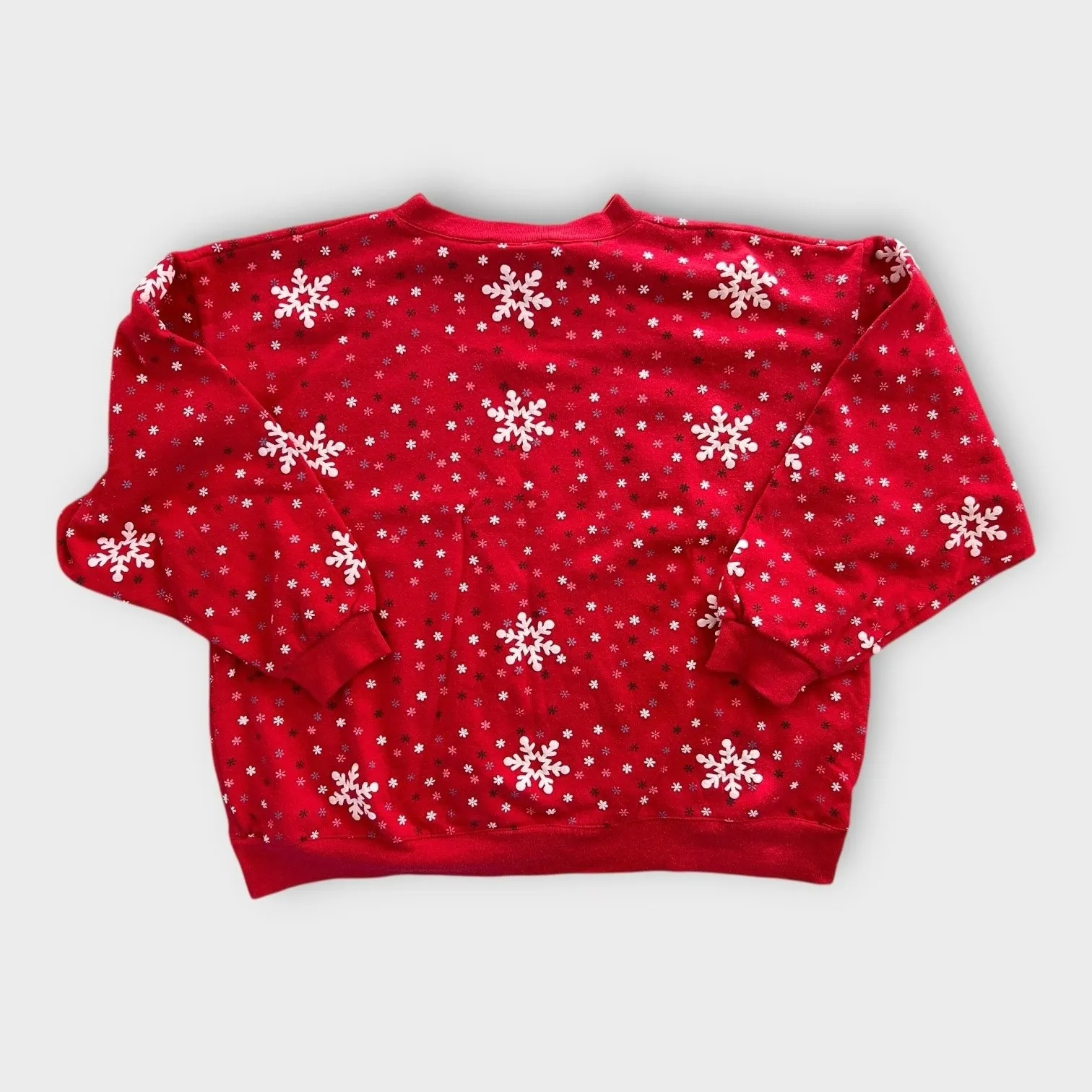 Vintage 90s Spumoni by Franko Christmas Skating Bears Sweatshirt Women's Medium Red - Image 6