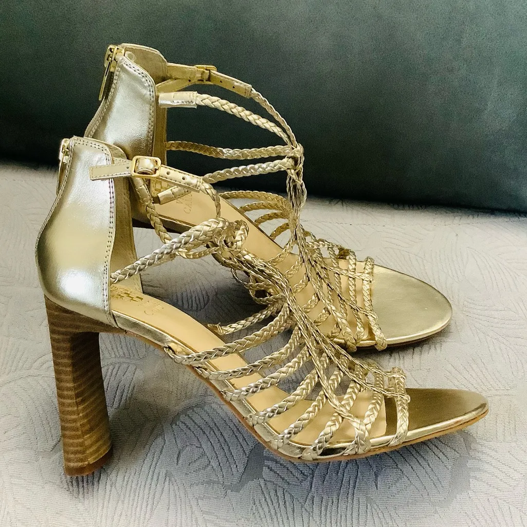 Dressy gold leather sandals NEW🌟🌟🌟🌟 - Image 8