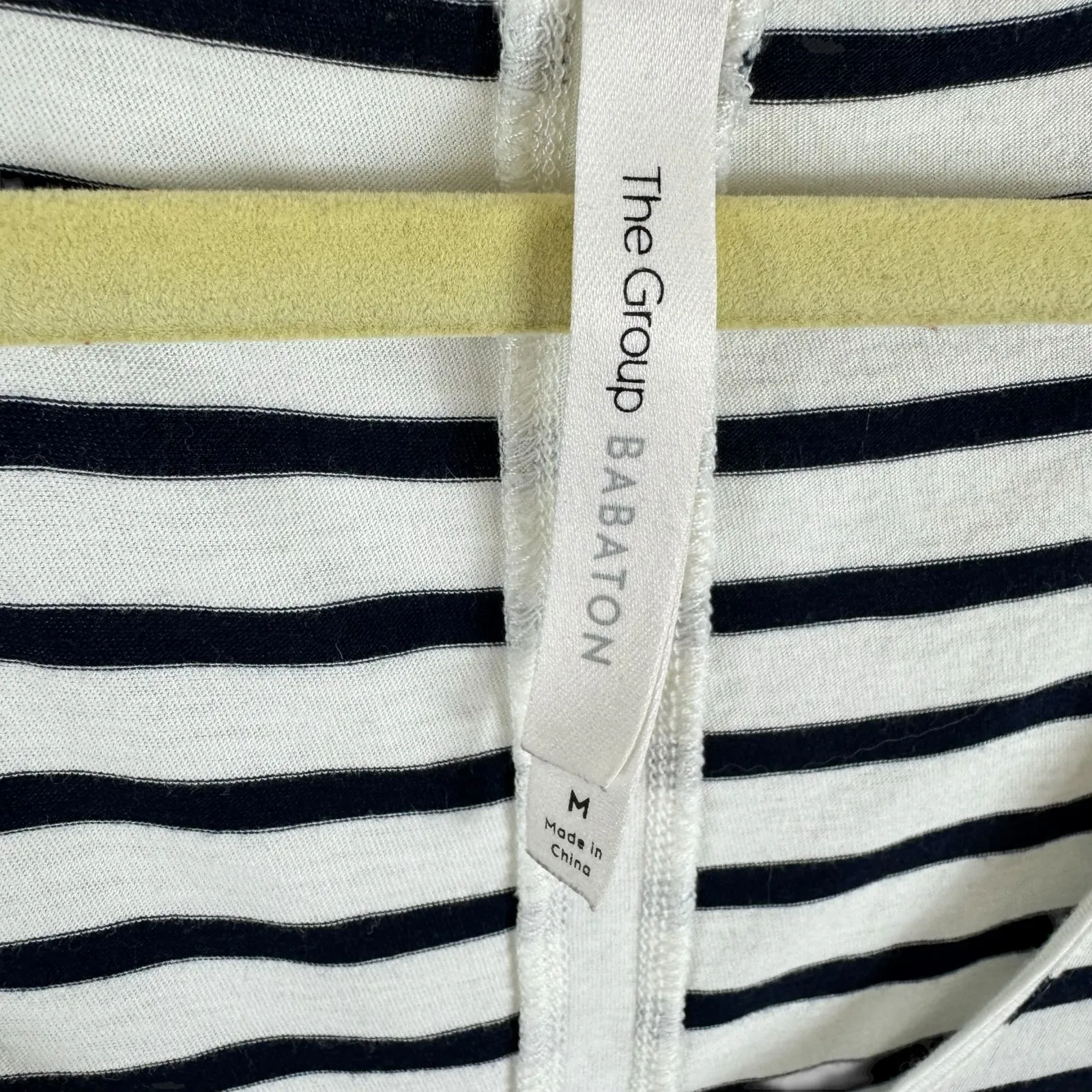 The Group By Babaton Black White Striped Cotton Modal Short Sleeve T-Shirt Sz M - Image 6