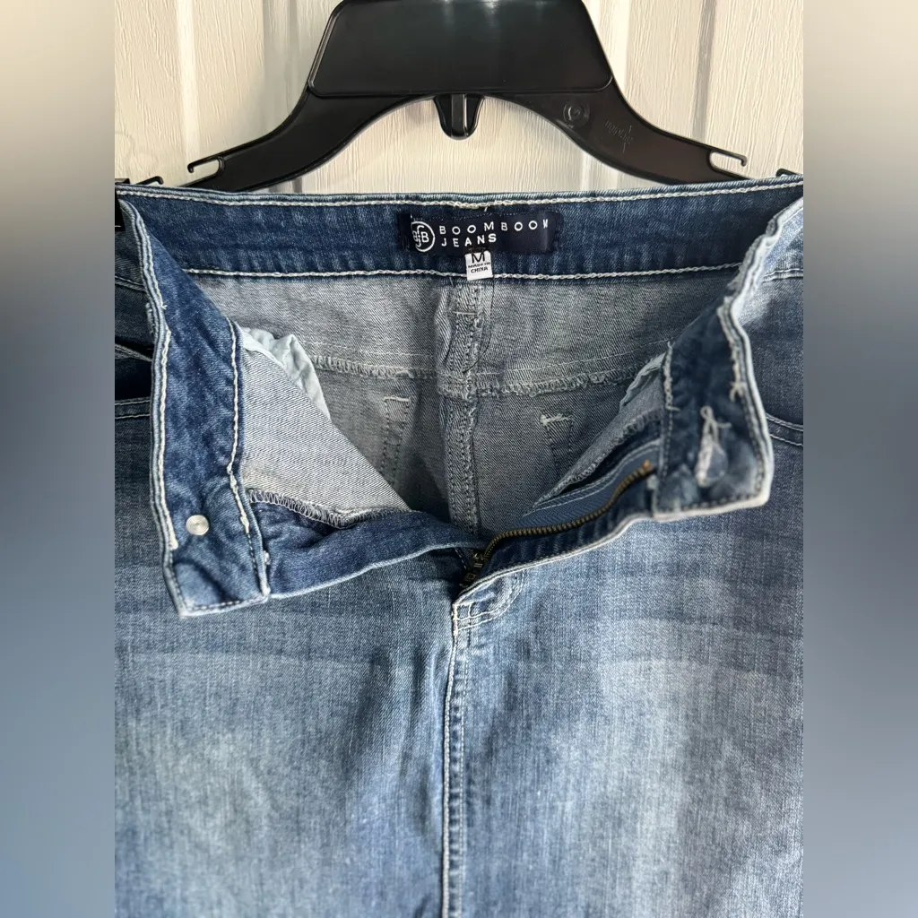 Boomboo Jeans Fringe Hem Denim Skirt Blue Women’s Size M Size M - Image 5