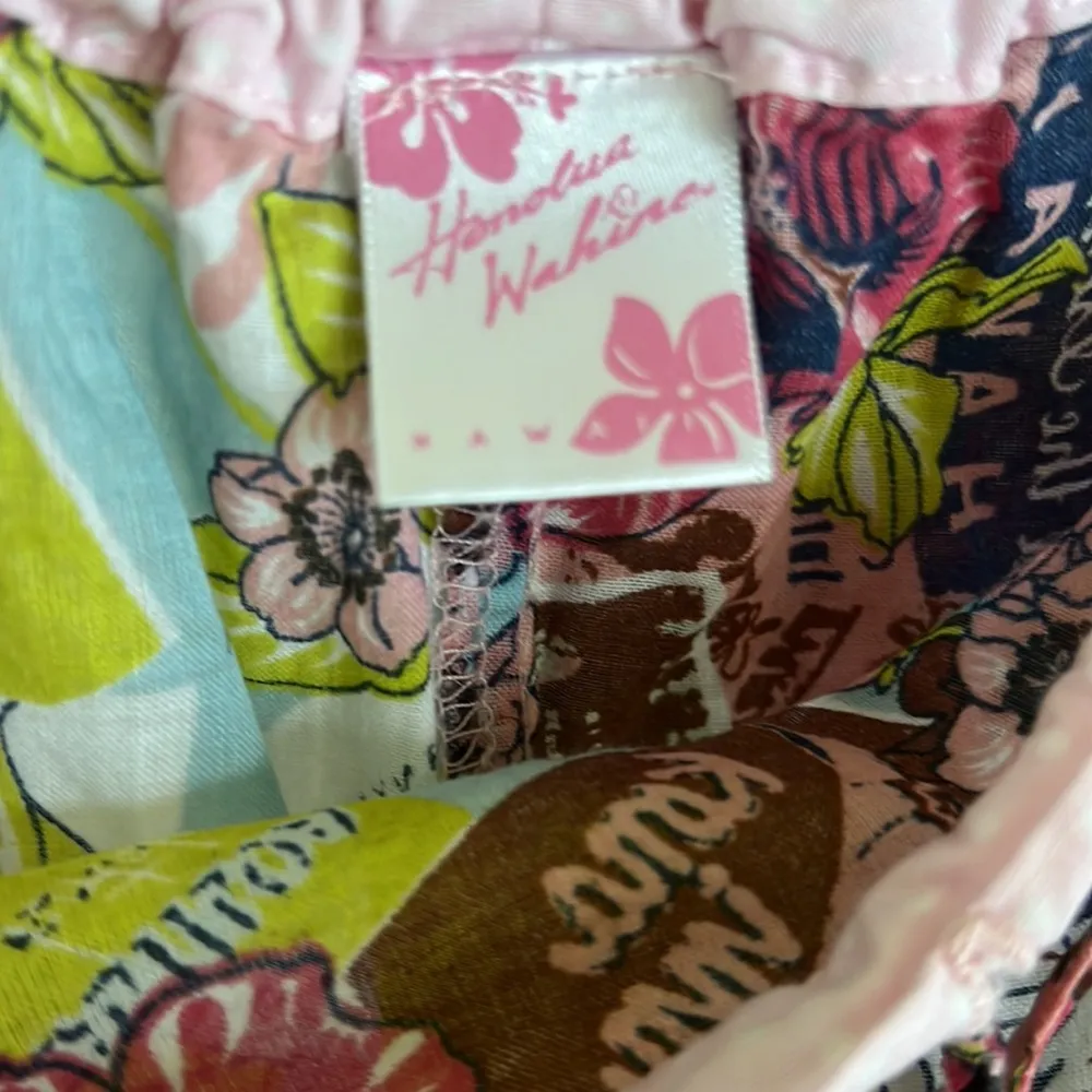 Honolua Wahine Hawaii Printed Scene Skirt 100% Cotton Volcano House M Size M - Image 3