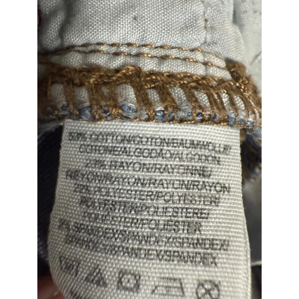 Free People Low Rise Stretch Denim Blue Light Wash Skinny Jeans Size 25 - Image 7