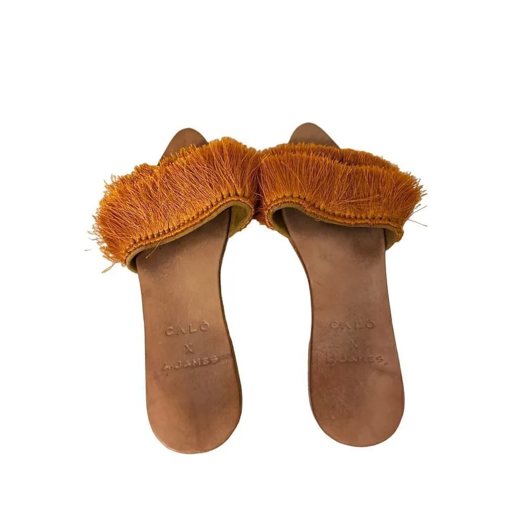 Calo x ByJAMES Women's Size 7 Silk Tassel Slipper Sandals - Image 2