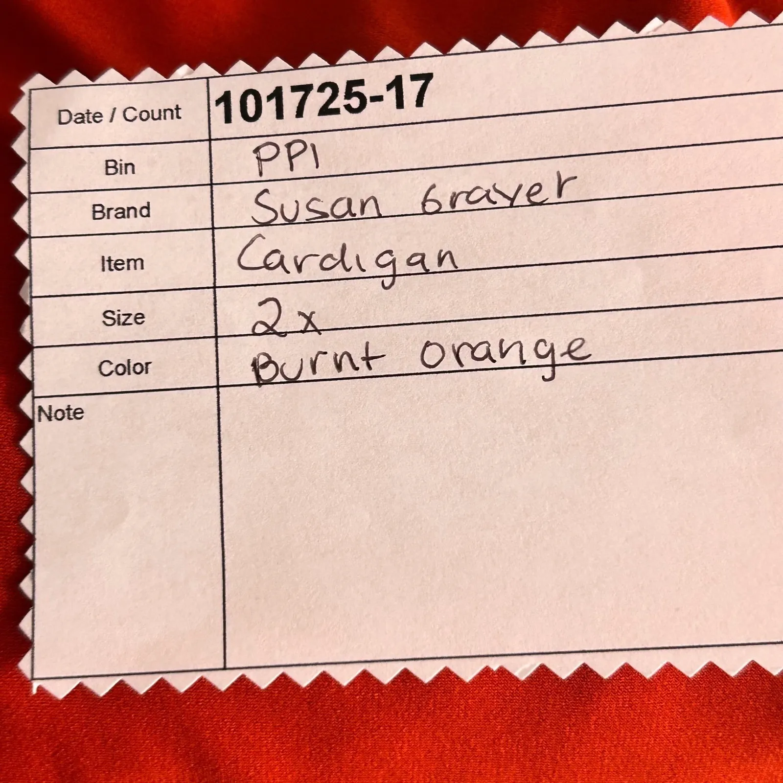 Susan Graver Slinky Knit Cardigan Orange 2X - Image 12