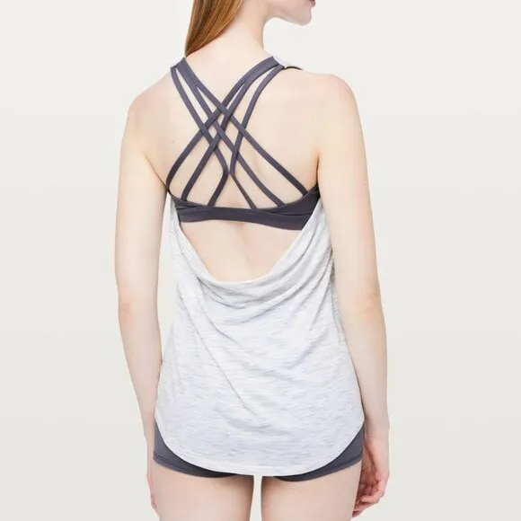 Lululemon Slay The Studio 2-in-1 Tank Gray (Size 8) workout athleisure - Image 2