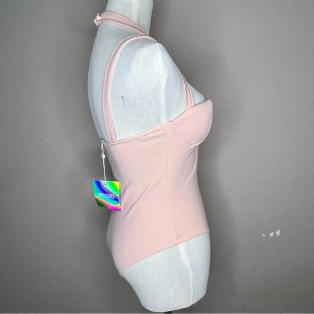 Missguided Harness Strap Bodysuit Nude - Image 13