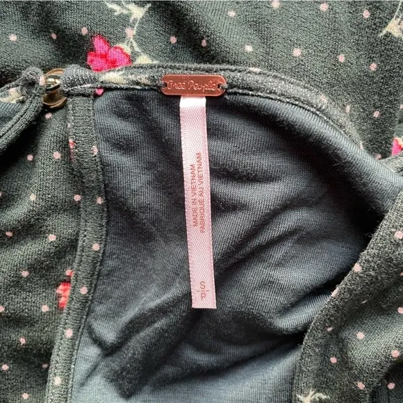 NWT Free People Celia Floral Square Neck Mini Dress Green Women’s Size Small New - Image 9