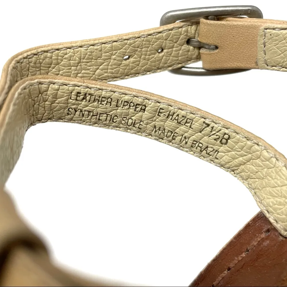 ELIZABETH & JAMES leather platform wedge sandals, size 7.5 - Image 12