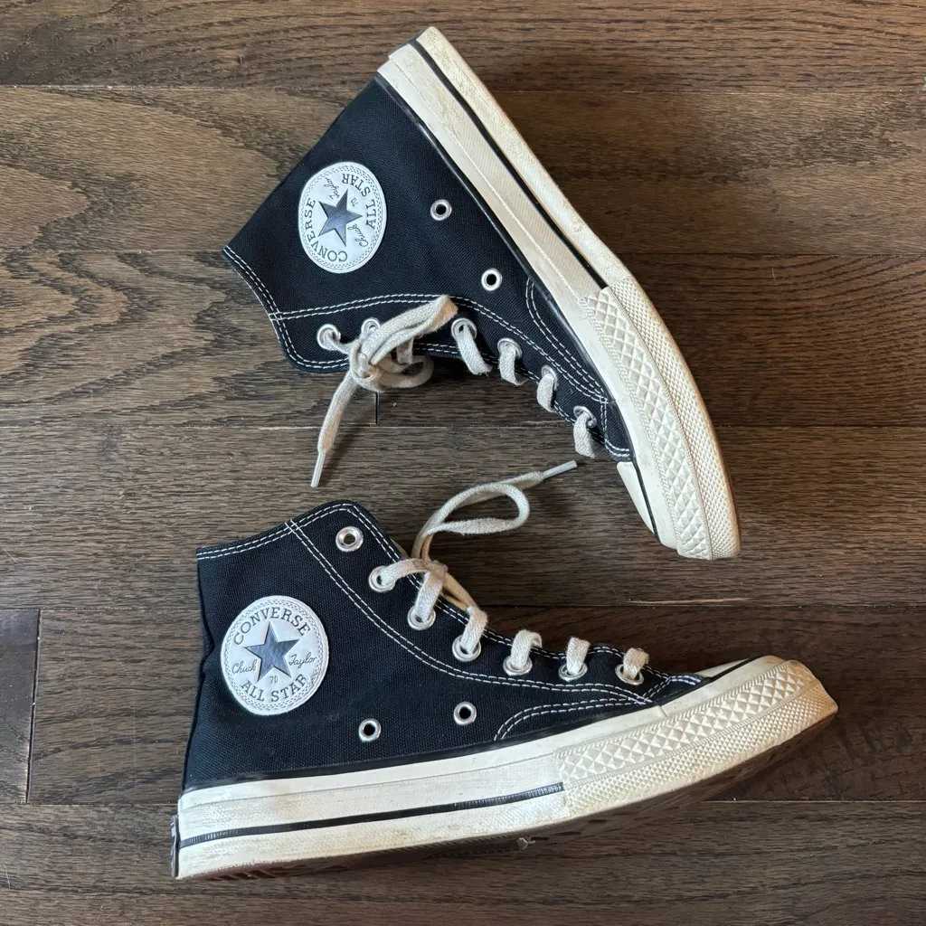Converse Chuck 70 High Top Sneakers Black | Size 4.5M / 6.5W - Image 3