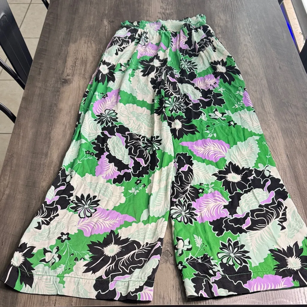 Maeve Vibrant Floral Wide Leg Pants - Image 5