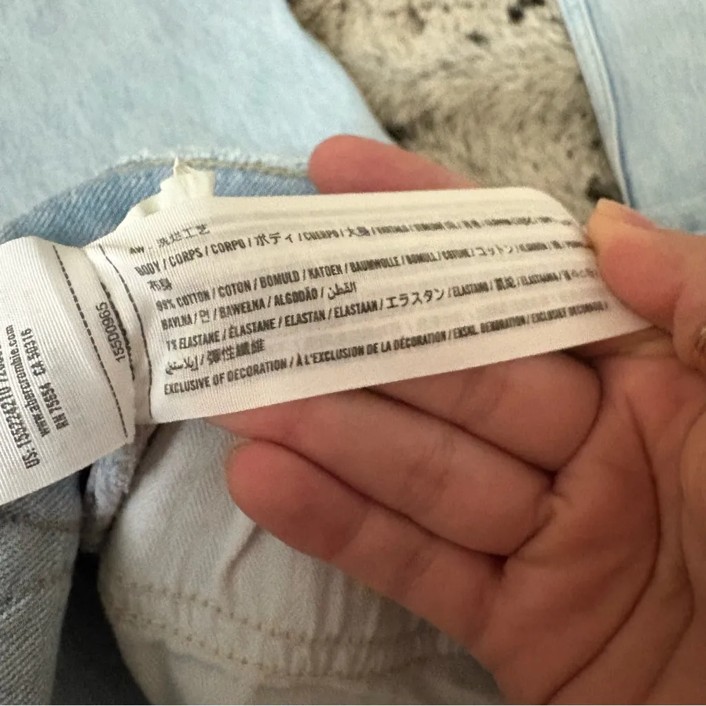 ABERCROMBIE & FITCH The‎ 90’s Straight Low Rise Jeans Light Wash Size 10/30 Long - Image 4