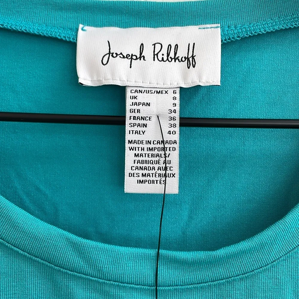 JOSEPH RIBKOFF Casual Crewneck Pullover Knotted Twist Front Tee Size 6 NWT - Image 11