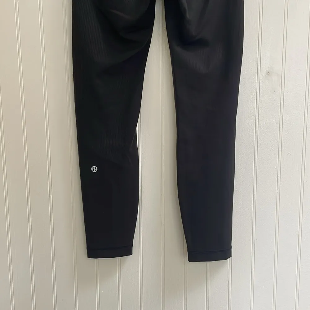 LULULEMON Wunder Train High-Rise Ribbed Tight Legging 25" in Black Size 4 - Image 10