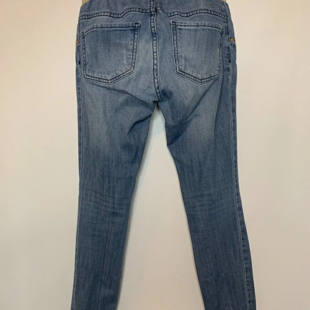 B Indigo Distressed Maternity Jean - Image 5