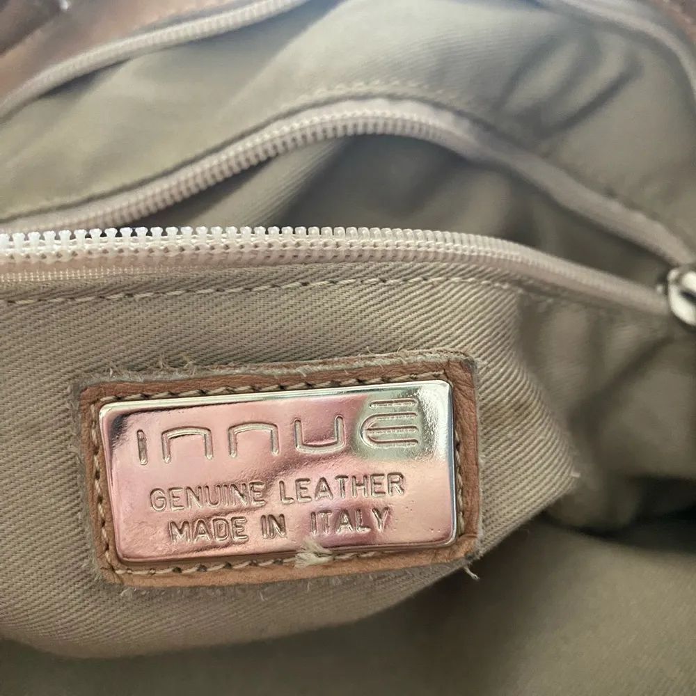 Buttery soft Innue genuine leather made in Italy satchel bag Tan - Image 4